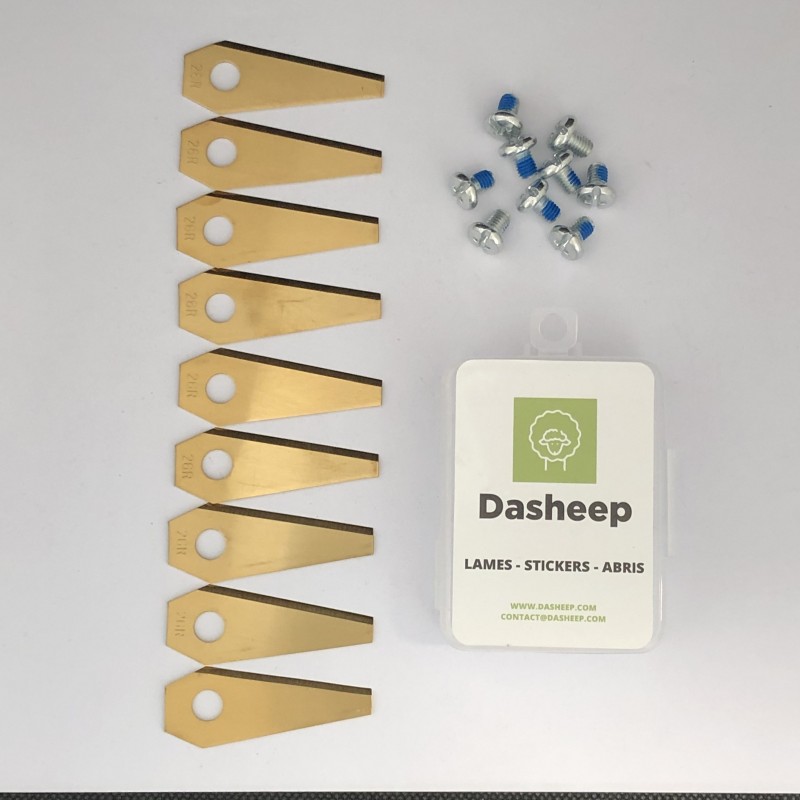 Robot mower blades for Bosch indego - titanium set of 9 blades Robot mower blades for Bosch indego - titanium set of 9 blades