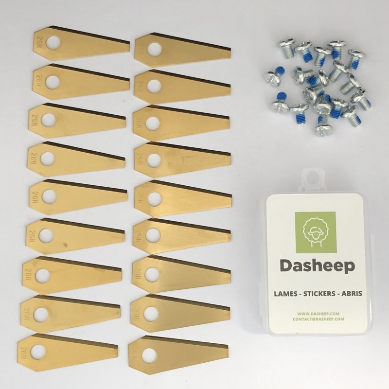 Robot mower blades for Bosch indego - titanium set of 18 blades Robot mower blades for Bosch indego - titanium set of 18 blades