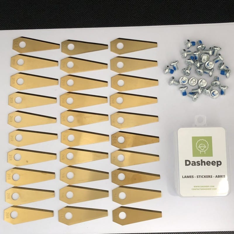 Robotic mower blades for Bosch indego - titanium set of 30 blades Robotic mower blades for Bosch indego - titanium set of 30 blades